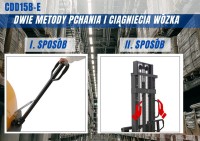 CDD15B-E, 1.5TX3.5M Wózek podnośnikowy półelektryczny 1500-3500
