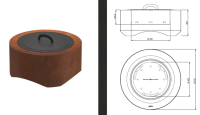 Palenisko ogrodowe Corten Round 700
