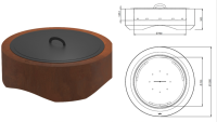 Palenisko ogrodowe Corten Round 1000
