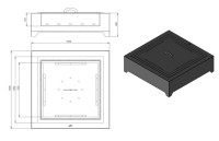 Palenisko ogrodowe Corten Square 1000
