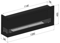 Biokominek narożny Simple Fire CORNER 1200L lewy
