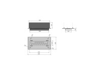 Wkład do zabudowy Infire INSERT 600 INOX
