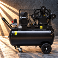 Kompresor tłokowy olejowy 100 l – 400 V, 3 kW, 10 bar, trzytłokowy, wydajność 506 l/min
