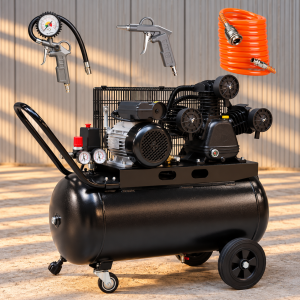 Kompresor tłokowy olejowy 100 l 2,2 kW 230 V – trzytłokowy, 10 bar, 452 l/min