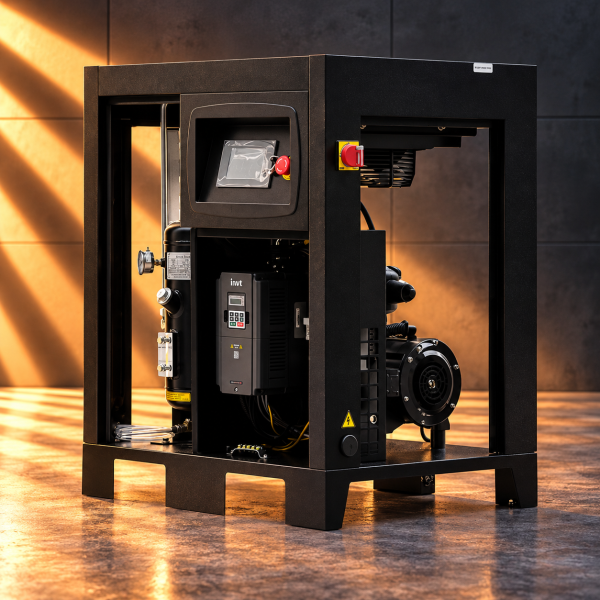 Kompresor śrubowy energooszczędny z falownikiem – 7,5 kW, 400 V, 10 bar
