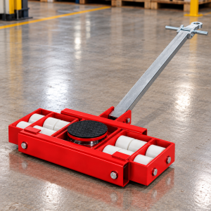 Platforma transportowa do maszyn 16 ton – obrotowa 360°, 16 rolek poliuretanowych, z uchwytem X16