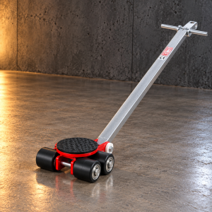 Platforma transportowa do maszyn 4 tony – obrotowa 360°, 4 rolki poliuretanowe, z uchwytem X4