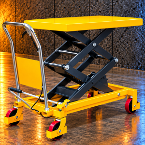 Stół podnośny nożycowy 350 kg – mobilny, wysokość 1300 mm PTS350A