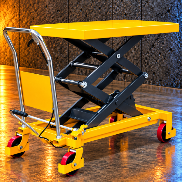 Stół podnośny nożycowy 350 kg – mobilny, wysokość 1300 mm PTS350A
