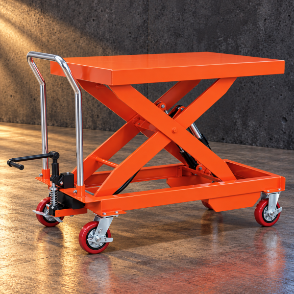 Stół podnośny nożycowy 1000 kg – mobilny, wysokość 1000 mm PTD1000
