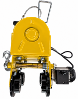 Wciągarka elektryczna linowa 500/990 kg 20 m z wózkiem elektrycznym 230 V – pilot bezprzewodowy
