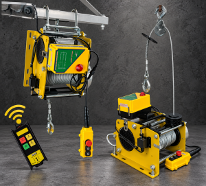 Wciągarka budowlana 500 kg 40 m – pilot radiowy, elektryczna 230 V TR-50040